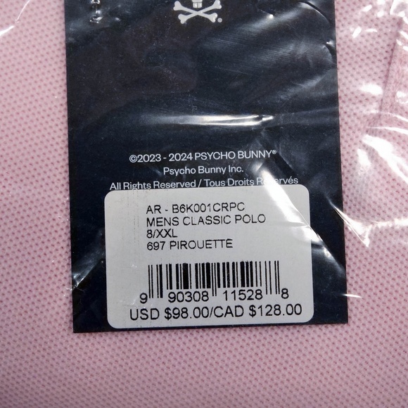 Psycho Bunny Classic Polo, 8/XXL — NWT - Picture 8 of 8